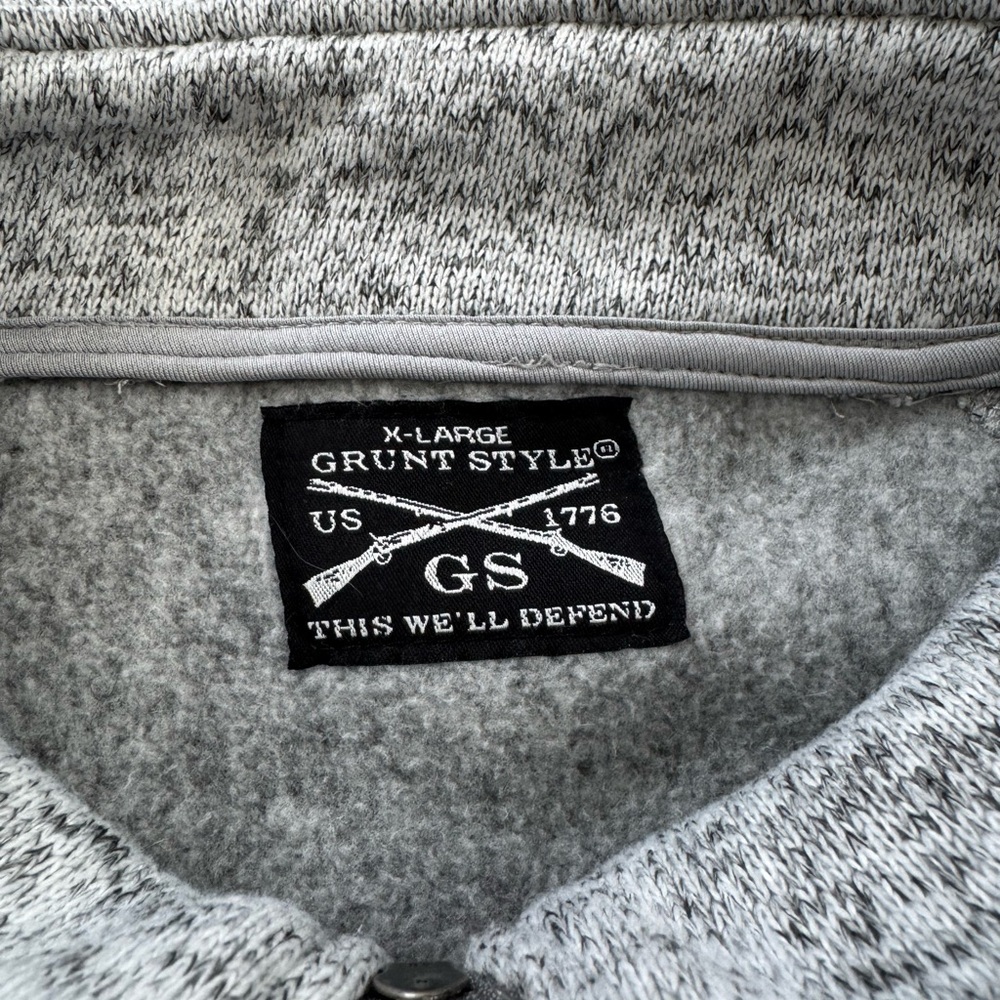 Grunt Style Women's Full Zip Sweater Jacket - Heather Gray - Picture 8 of 8
